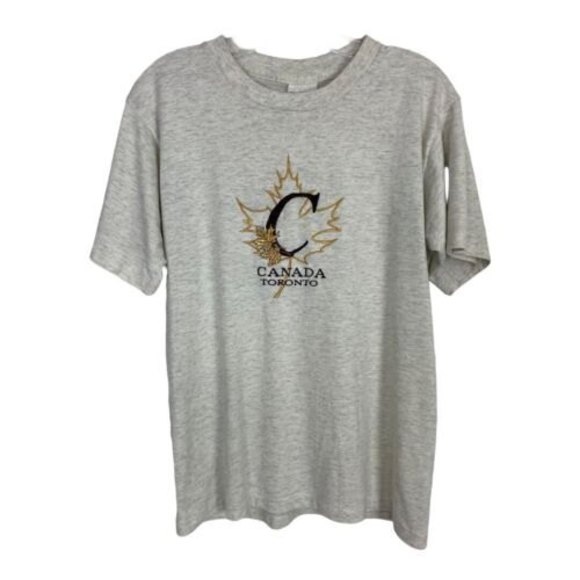 Vintage Canada Womens Shirt Size Small Ivory Toronto Single Stitch City Scape - Picture 9 of 10